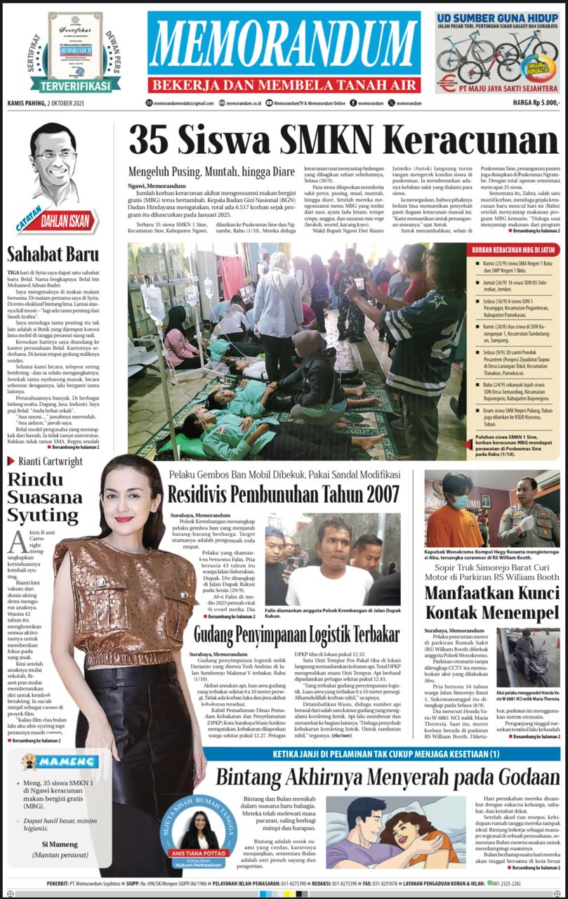 Memorandum Edisi 2 Oktober 2025