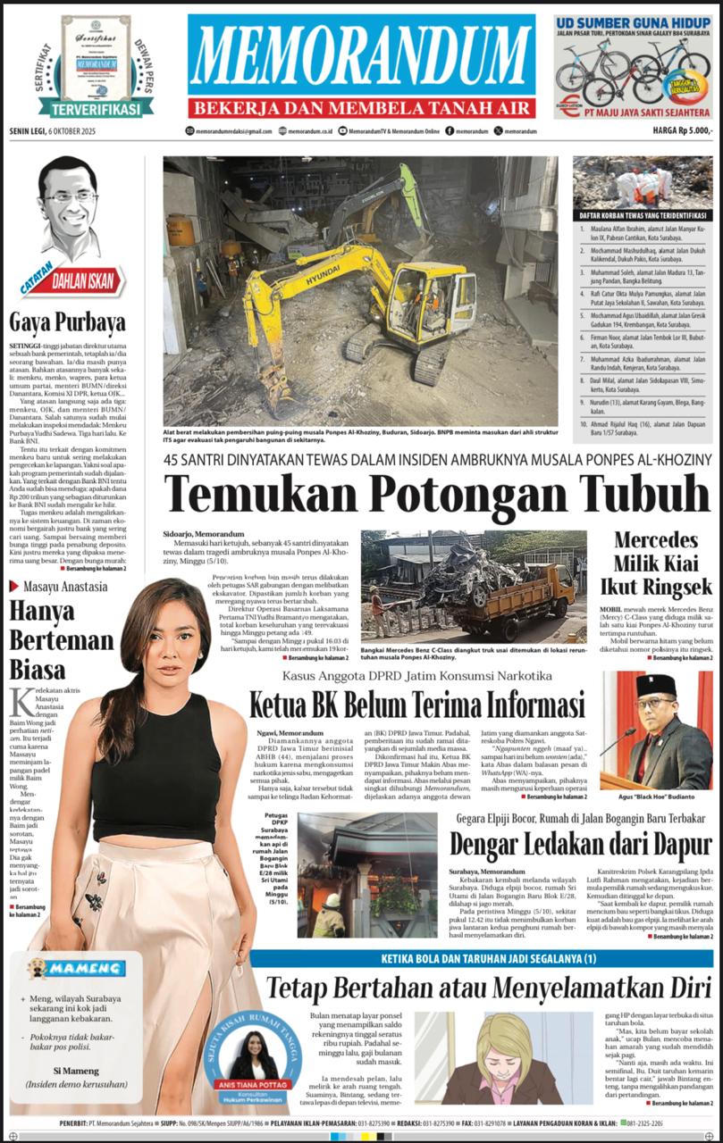 Memorandum Edisi 6 Oktober 2025