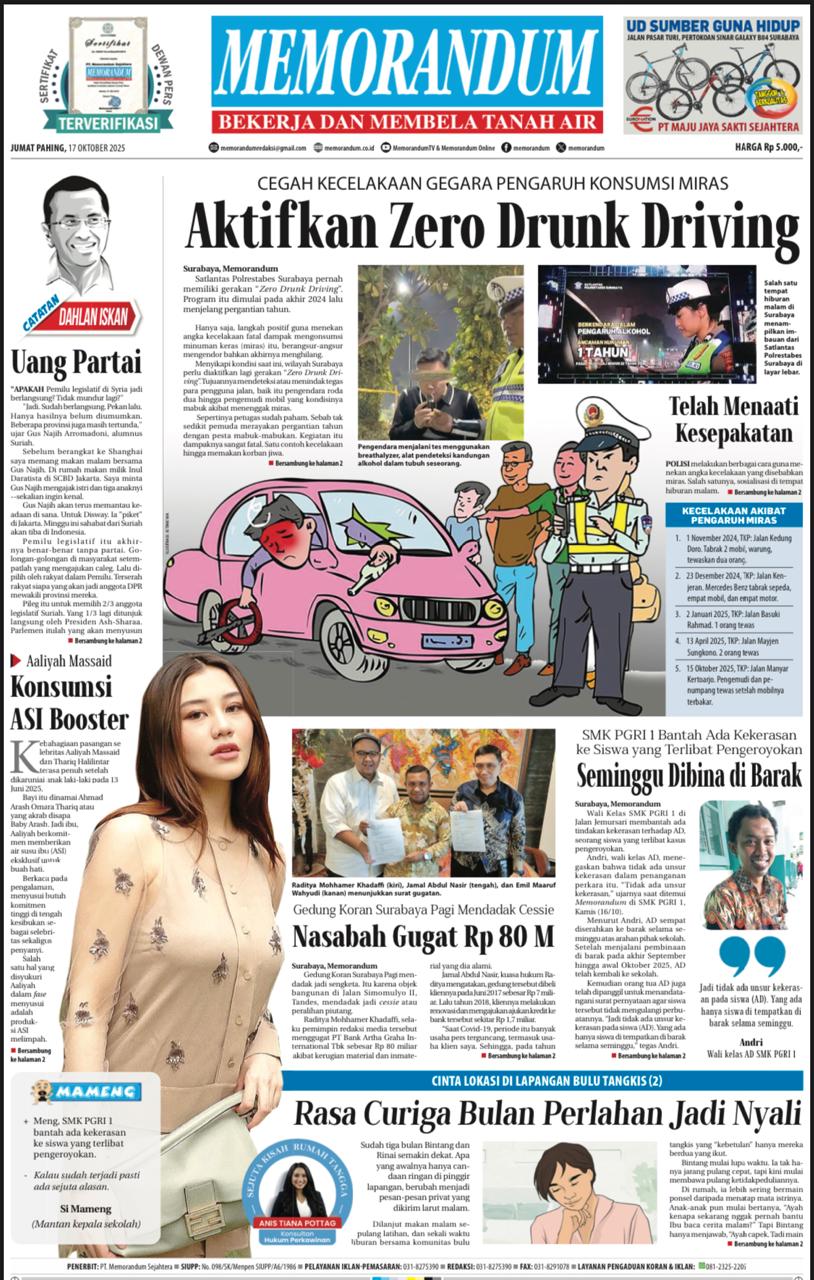 Memorandum Edisi 17 Oktober 2025
