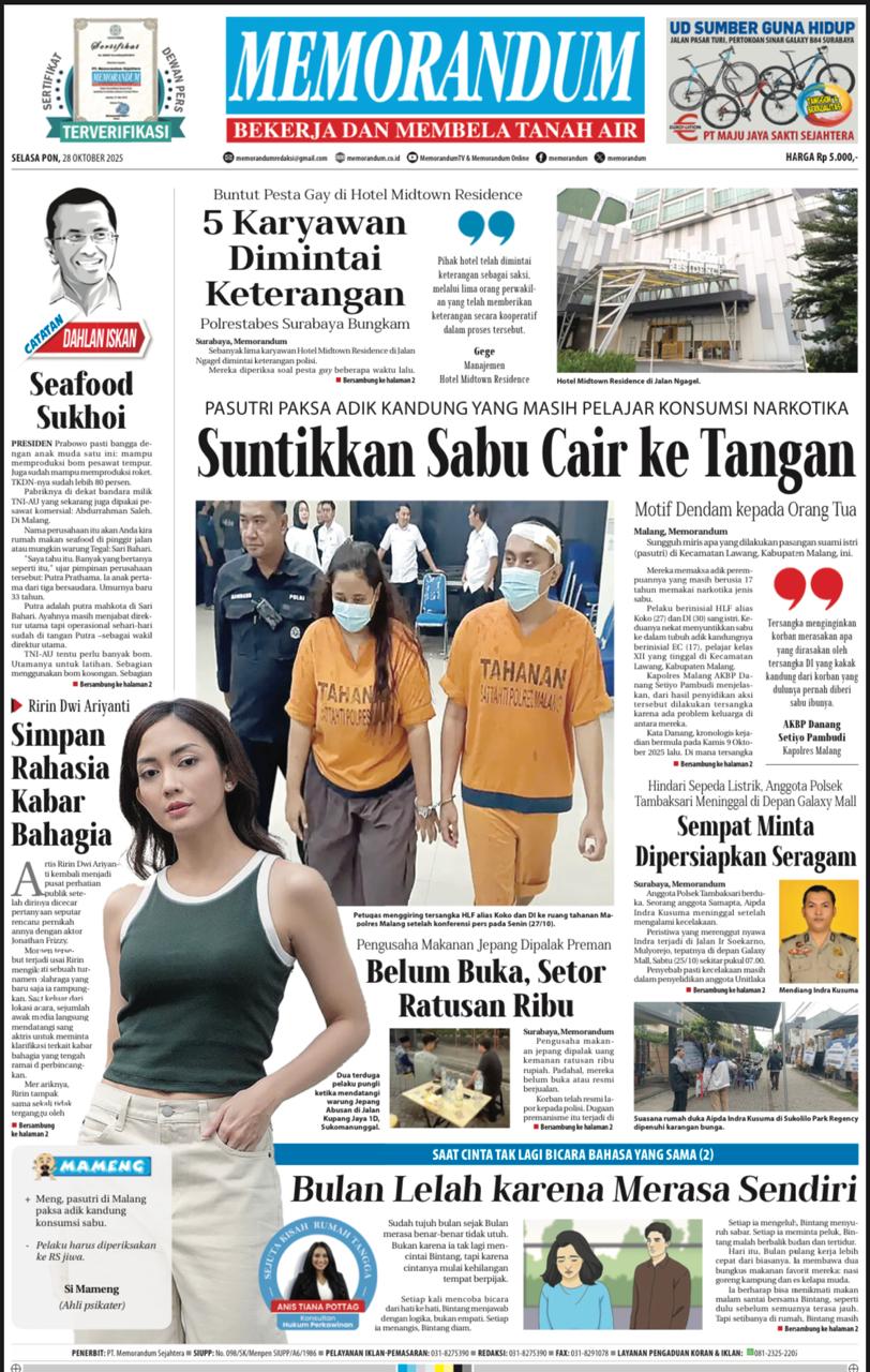 Memorandum Edisi 28 Oktober 2025