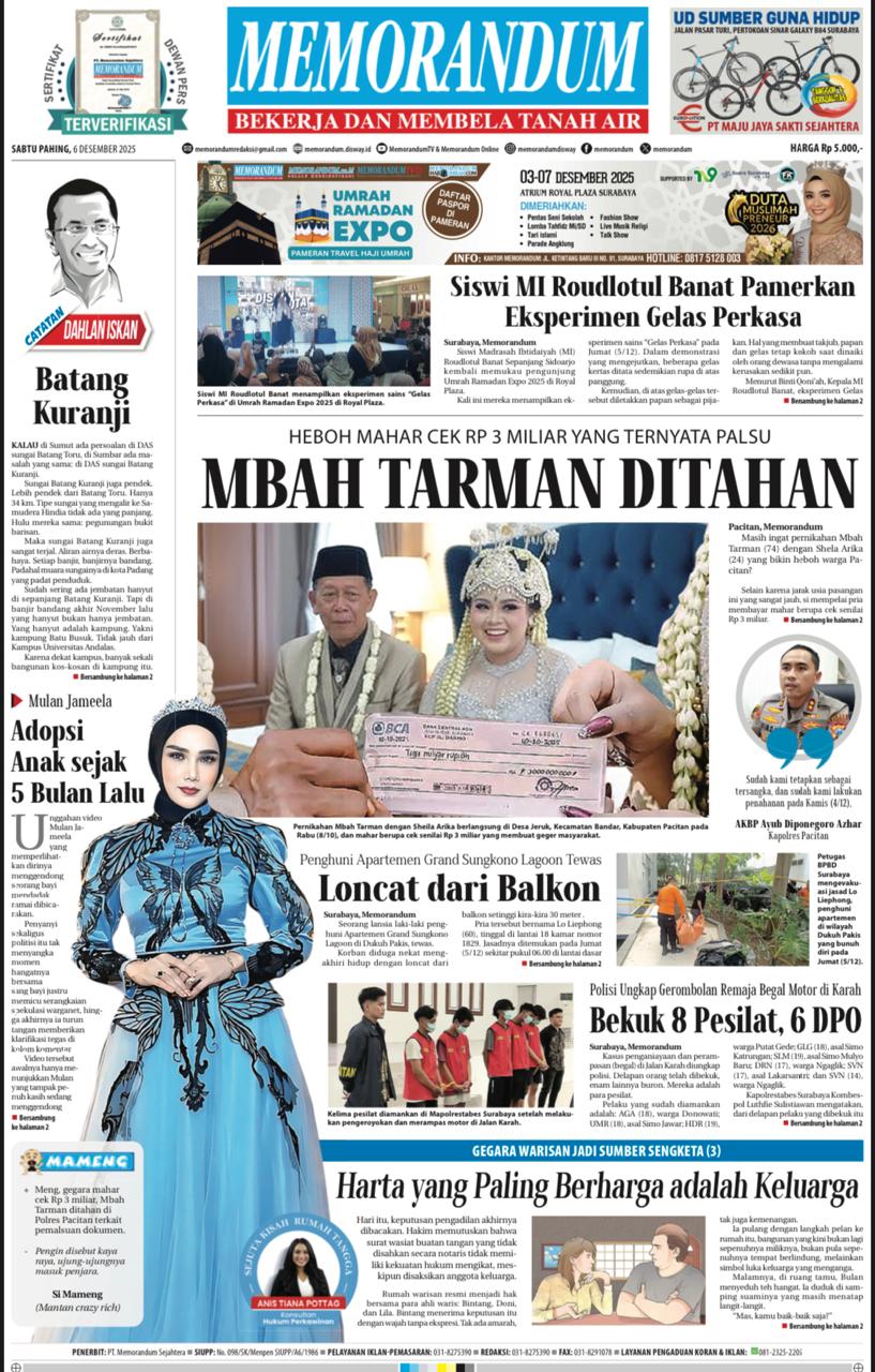 Memorandum Edisi 6 Desember 2025