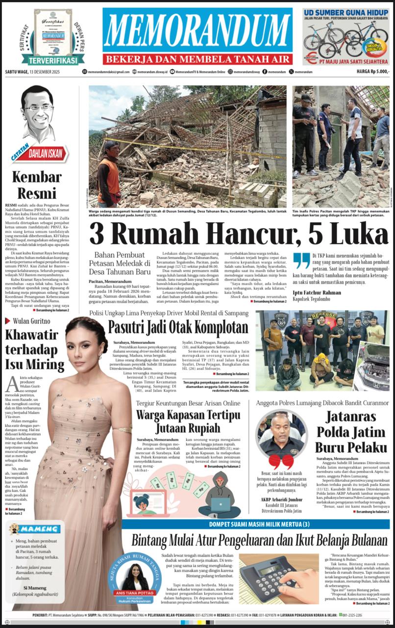 Memorandum Edisi 13 Desenber 2025