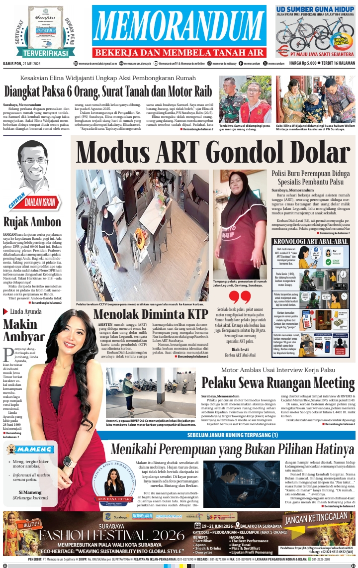 Memorandum Edisi 21 Mei 2026	