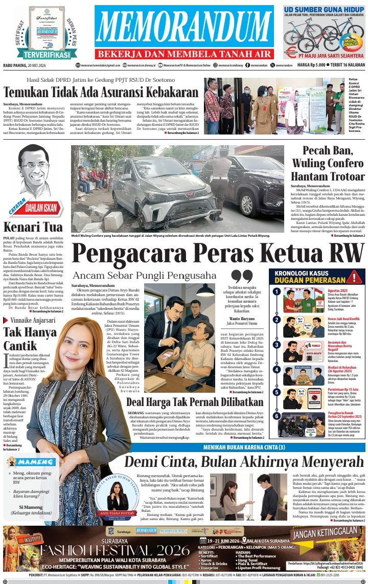 Memorandum Edisi 20 Mei 2026	