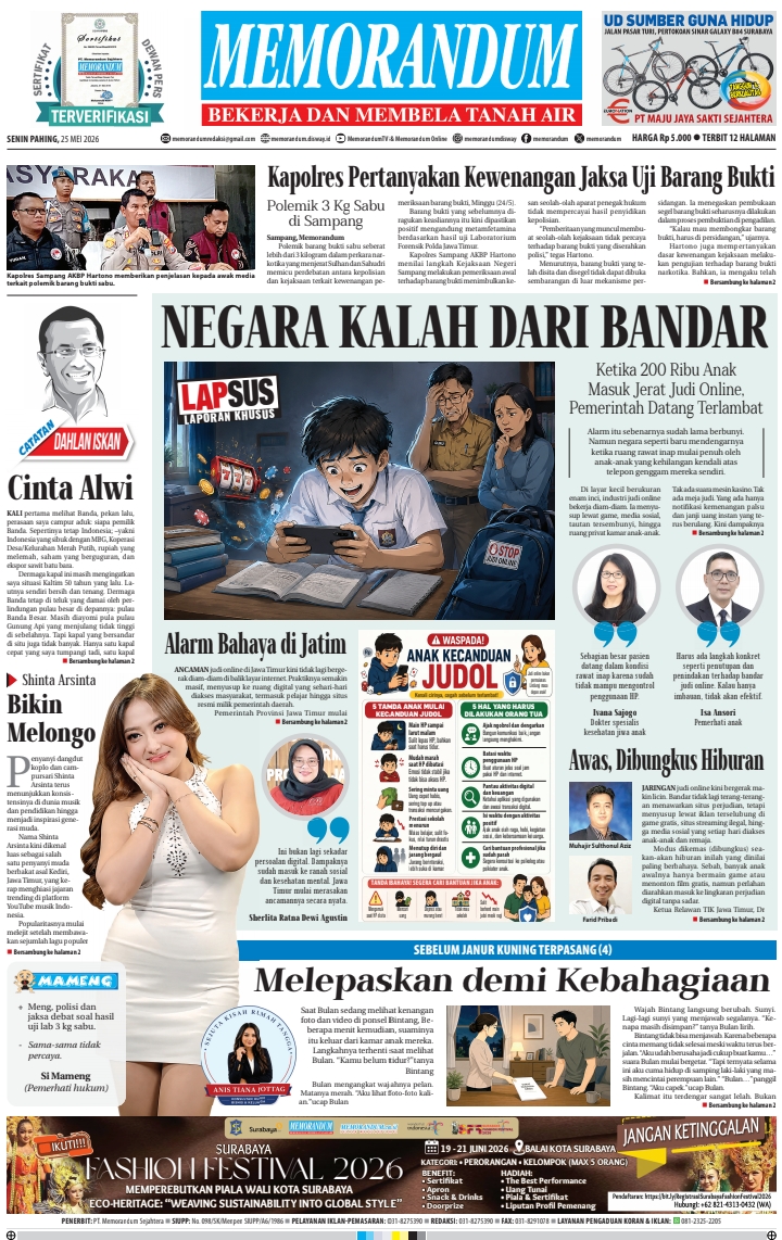 Memorandum Edisi 25 Mei 2026