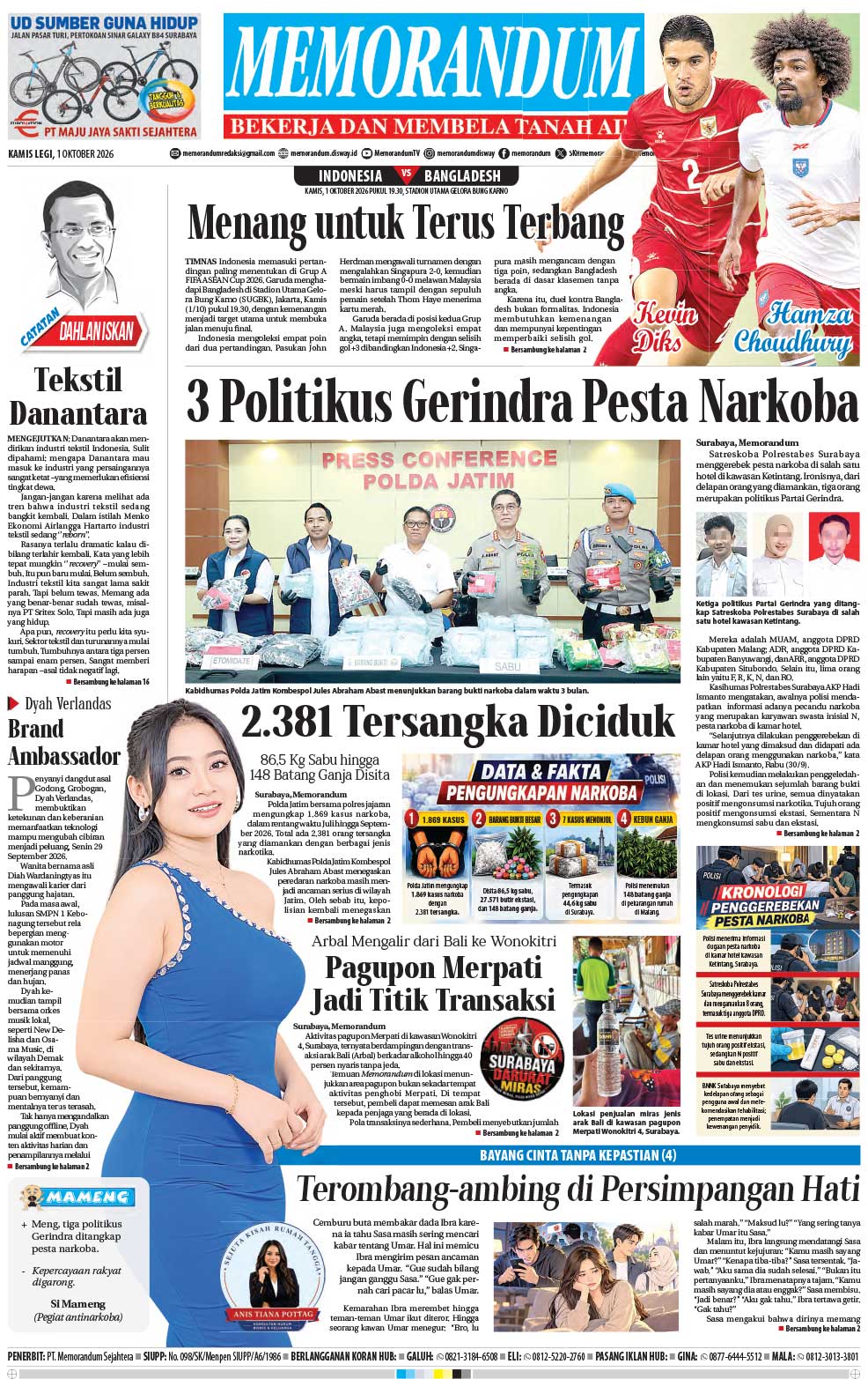 Memorandum Edisi 1 Oktober 2026