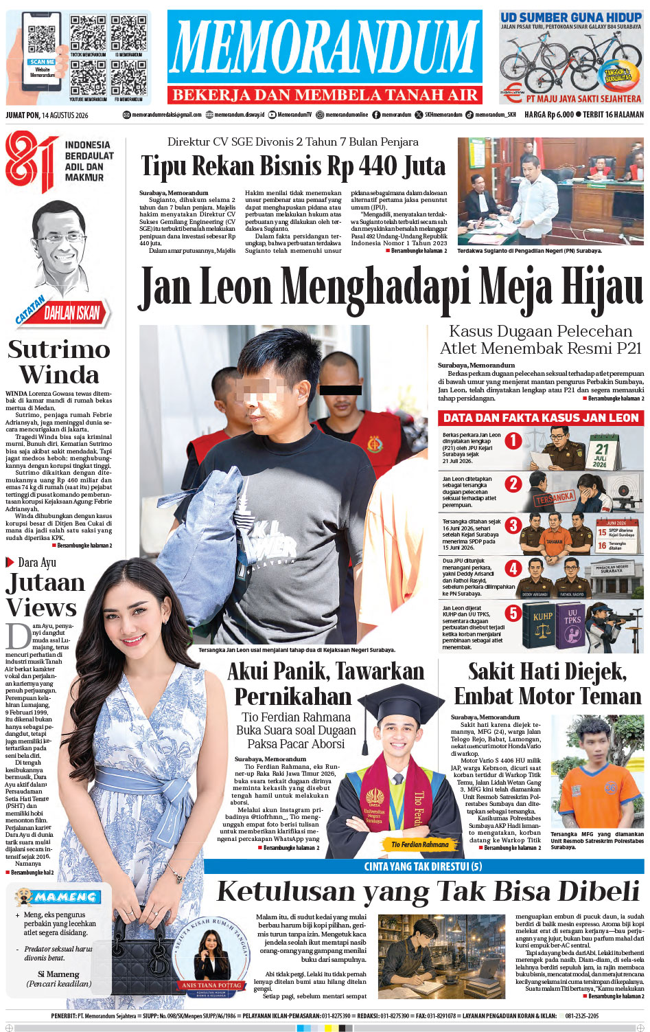 Memorandum Edisi 14 Agustus 2026