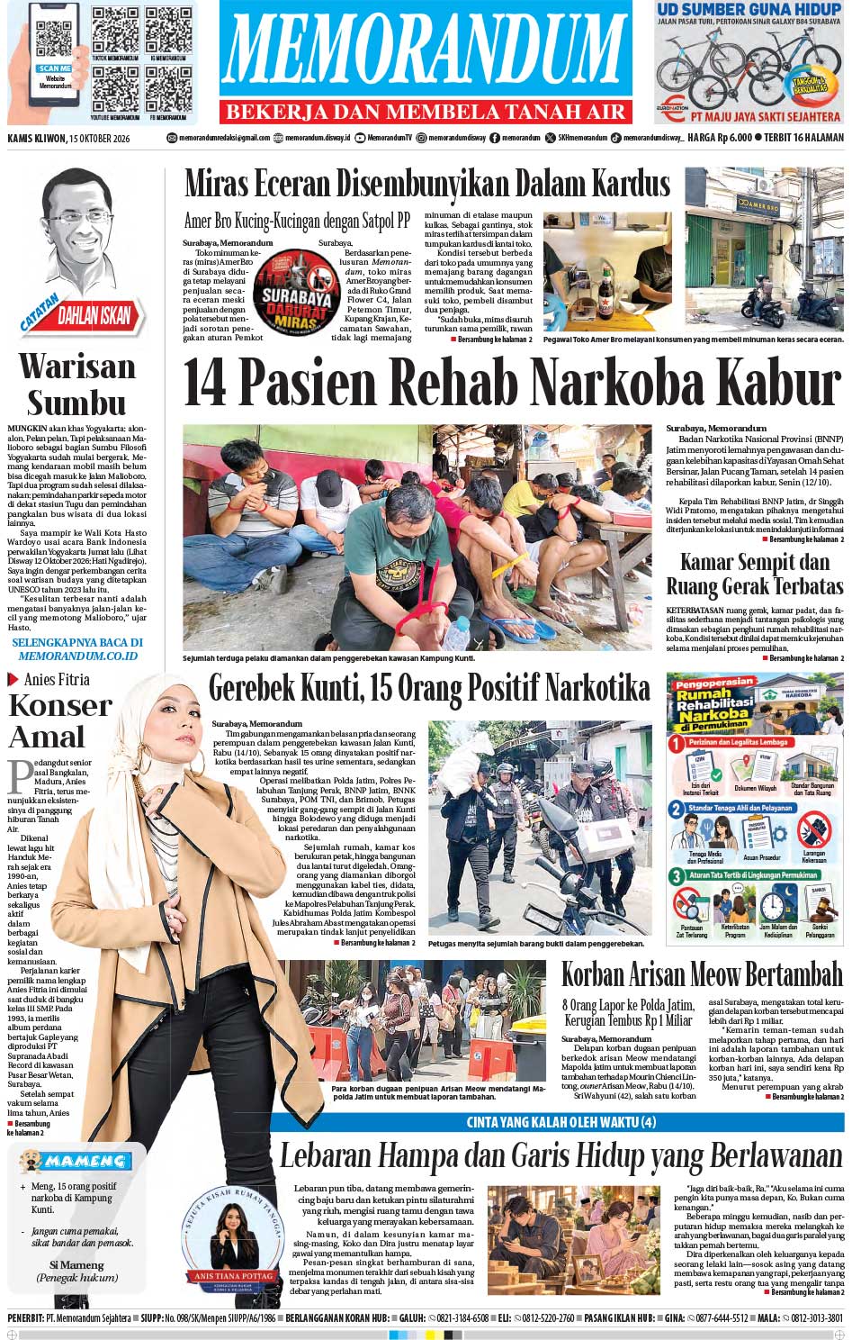 Memorandum Edisi 15 Oktober 2026