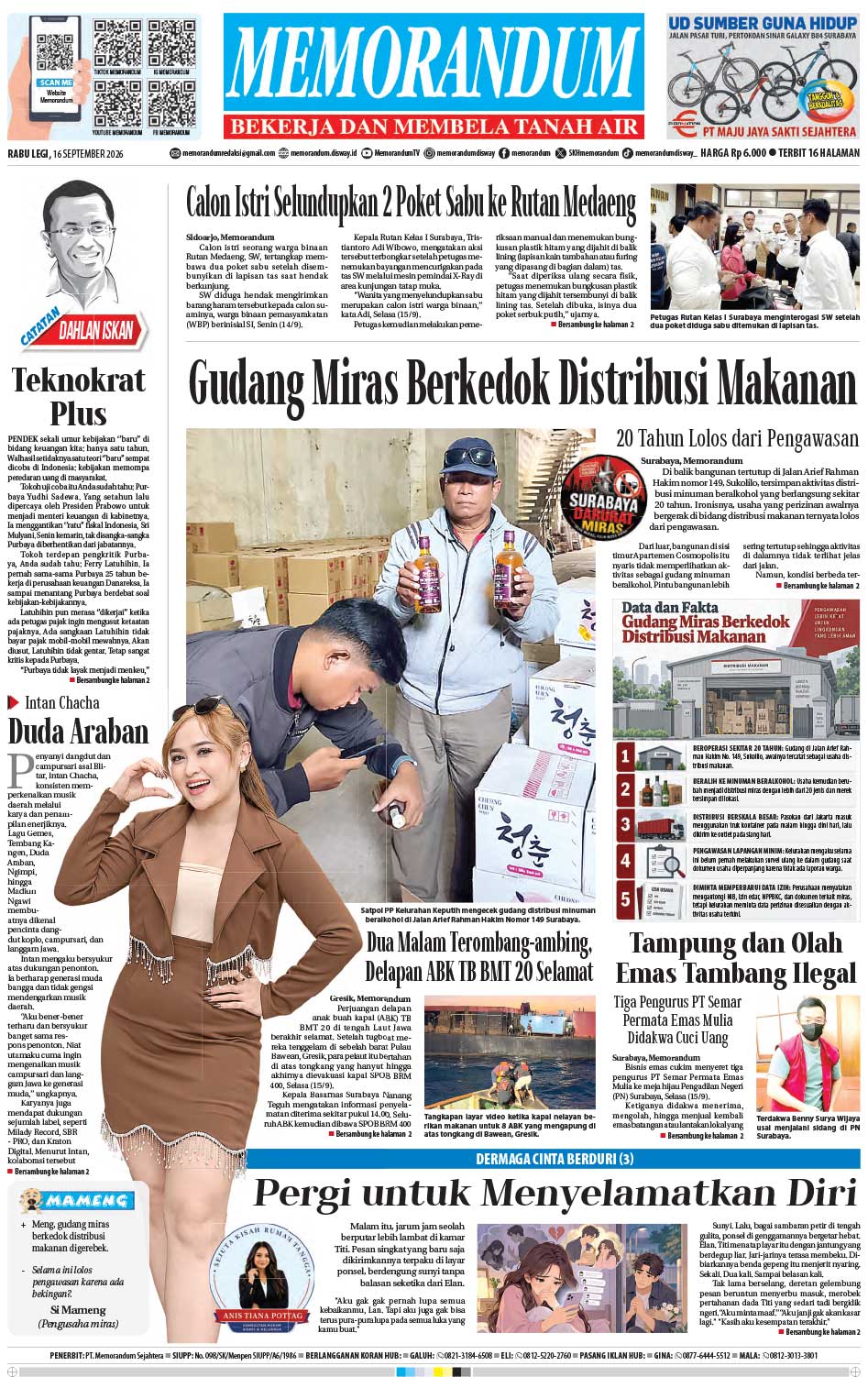 Memorandum Edisi 16 September 2026