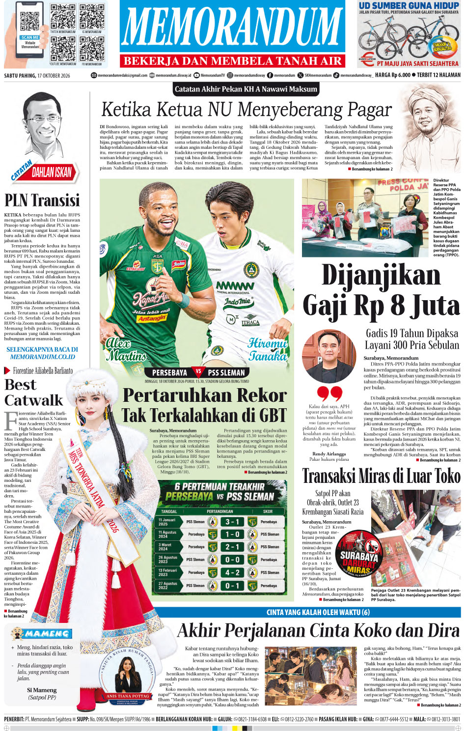 Memorandum Edisi 17 Oktober 2026