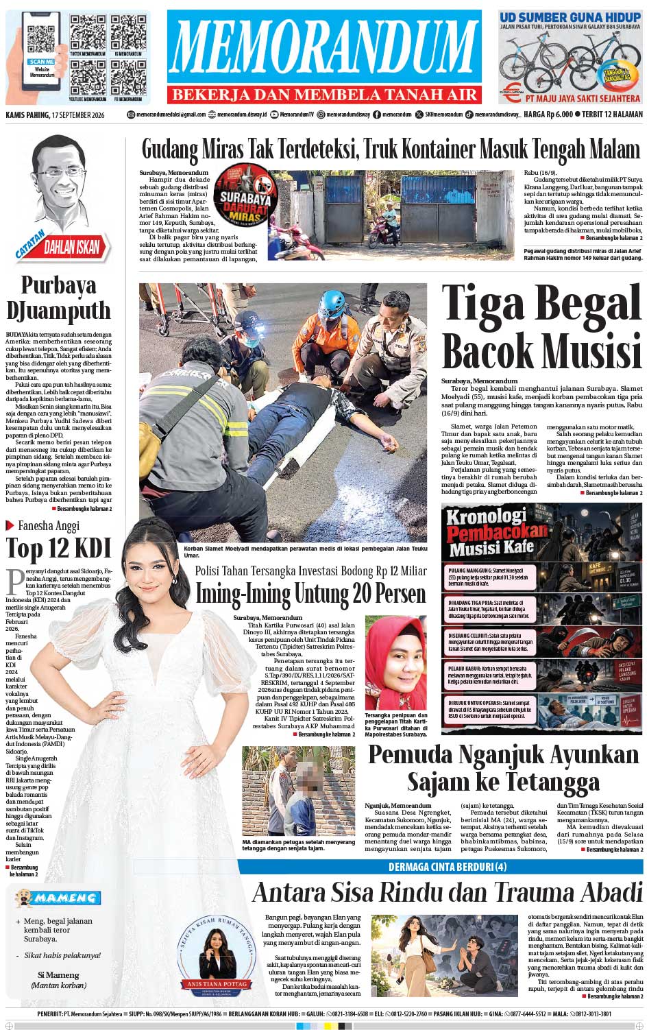 Memorandum Edisi 17 September 2026