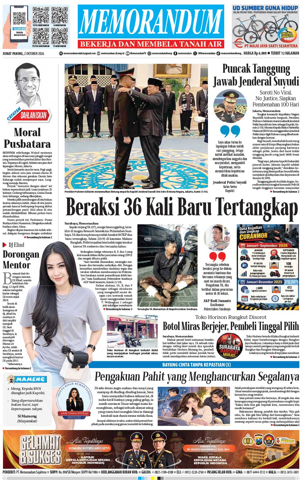 Memorandum Edisi 2 Oktober 2026