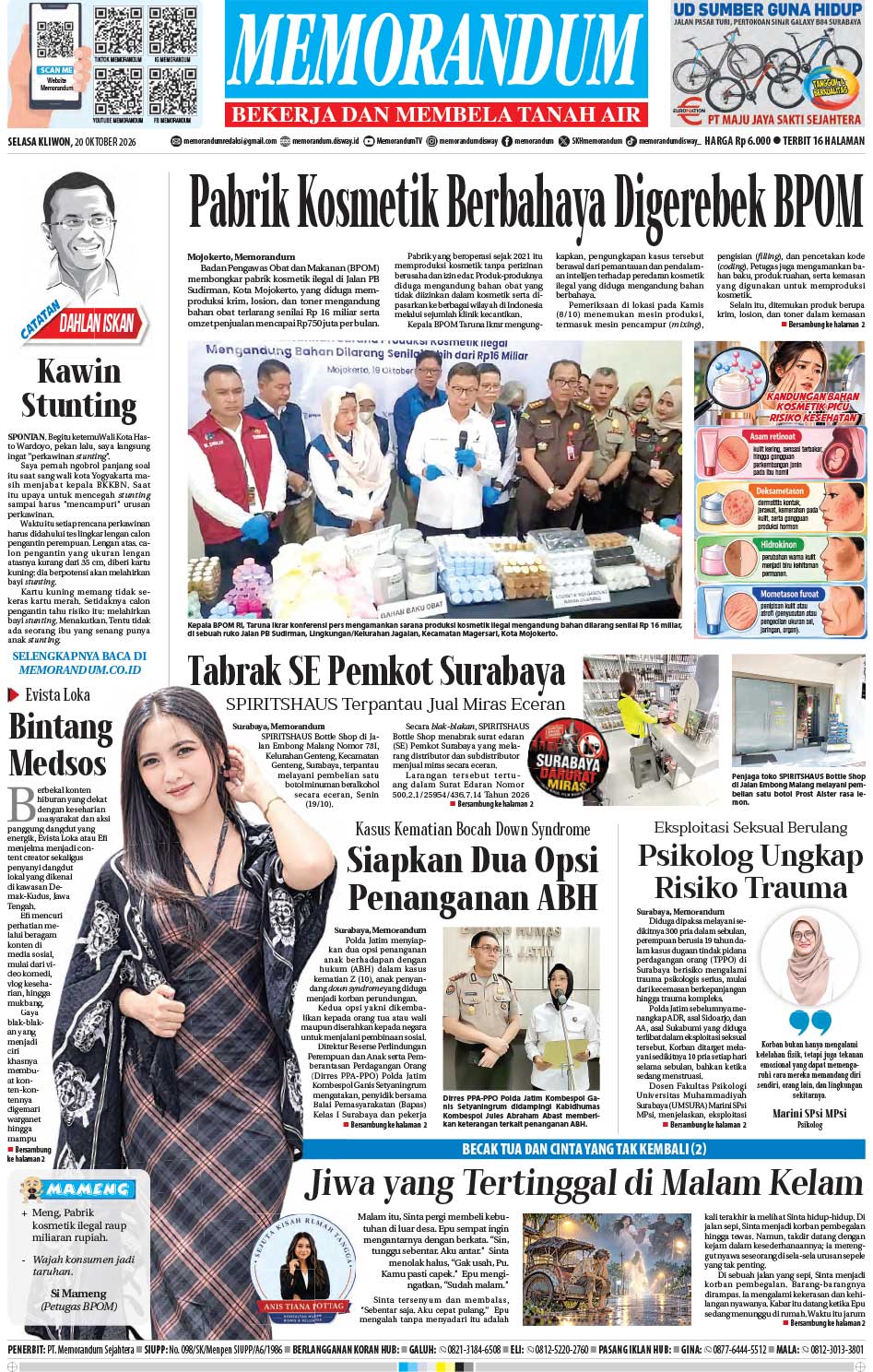 Memorandum Edisi 20 Oktober 2026