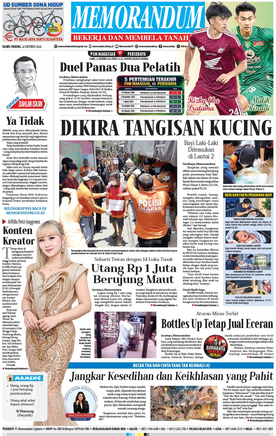 Memorandum Edisi 22 Oktober 2026