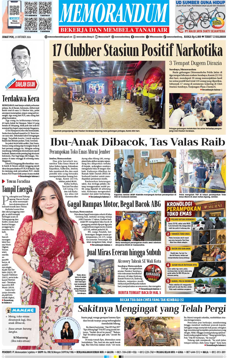 Memorandum Edisi 23 Oktober 2026