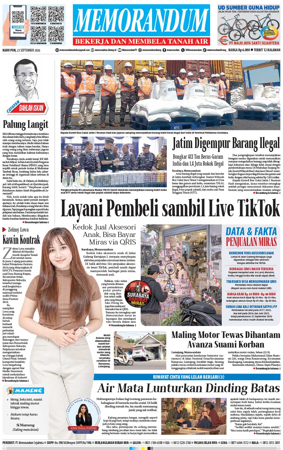 Memorandum Edisi 23 September 2026