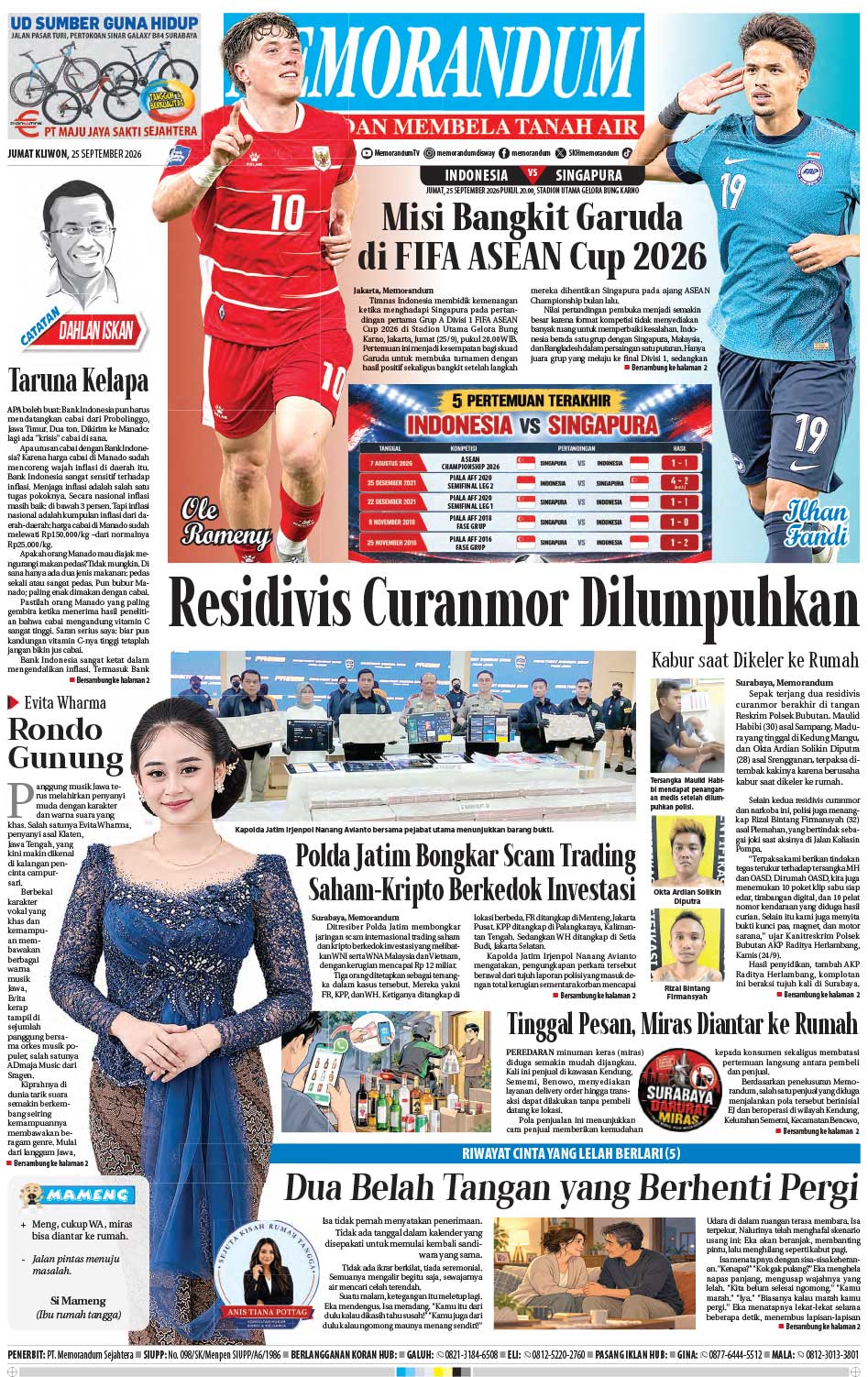 Memorandum Edisi 25 September 2026