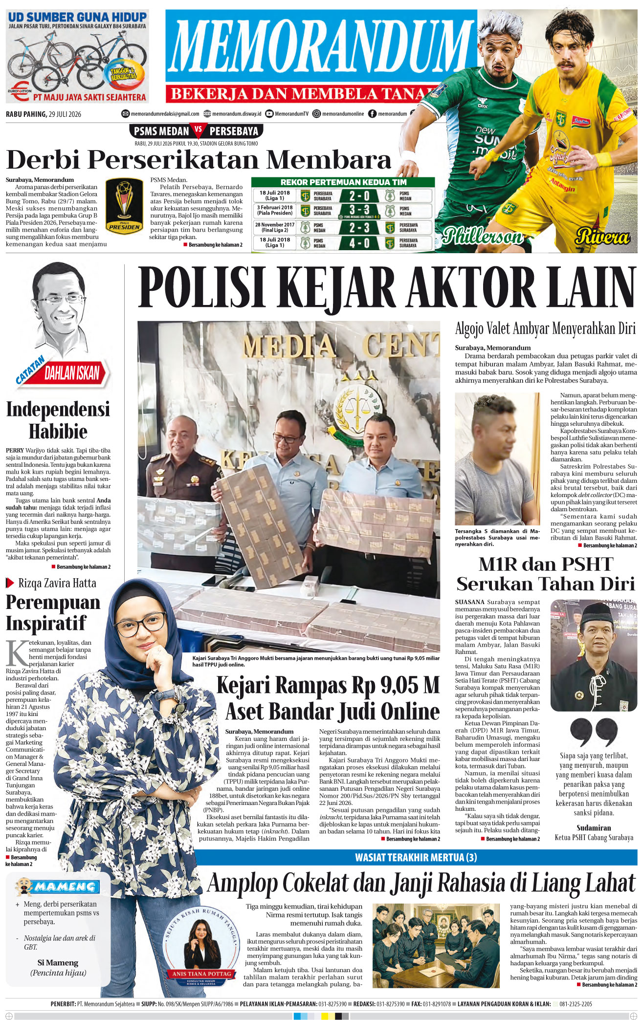 Memorandum Edisi 29 Juli 2026