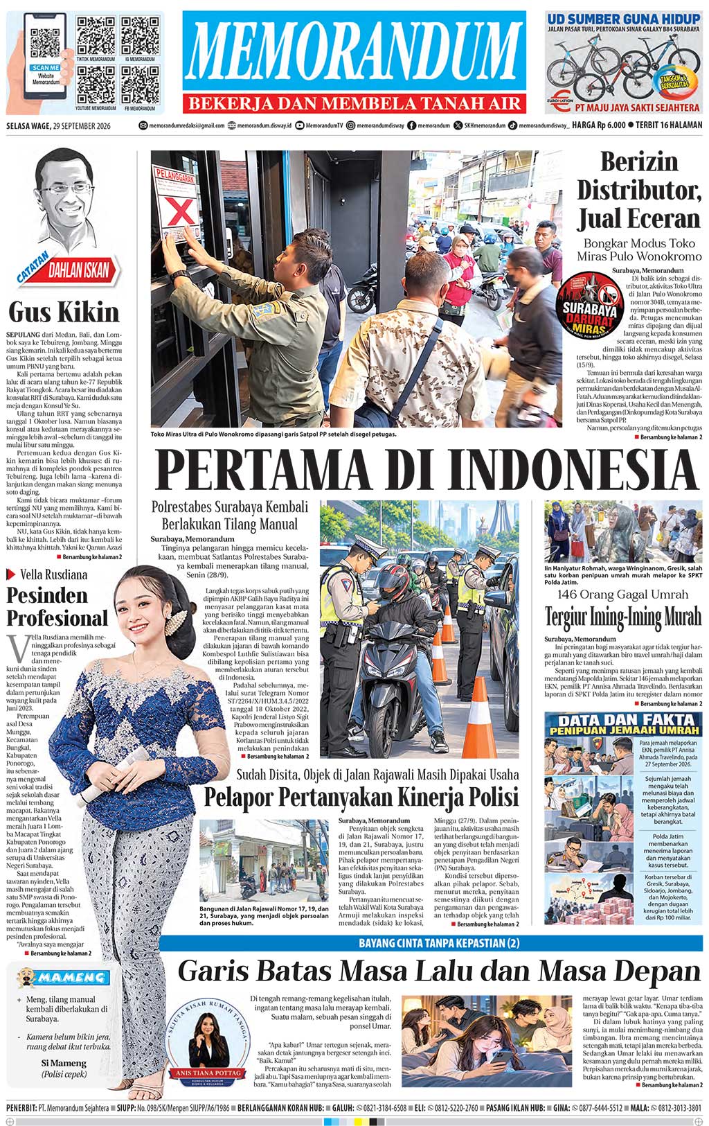 Memorandum Edisi 29 September 2026