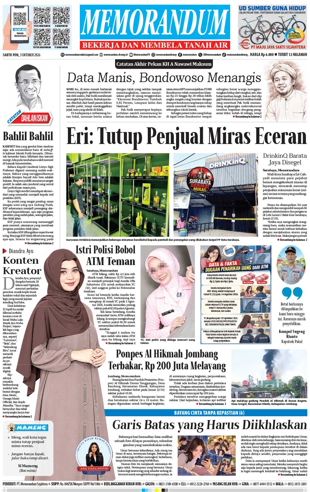 Memorandum Edisi 3 Oktober 2026