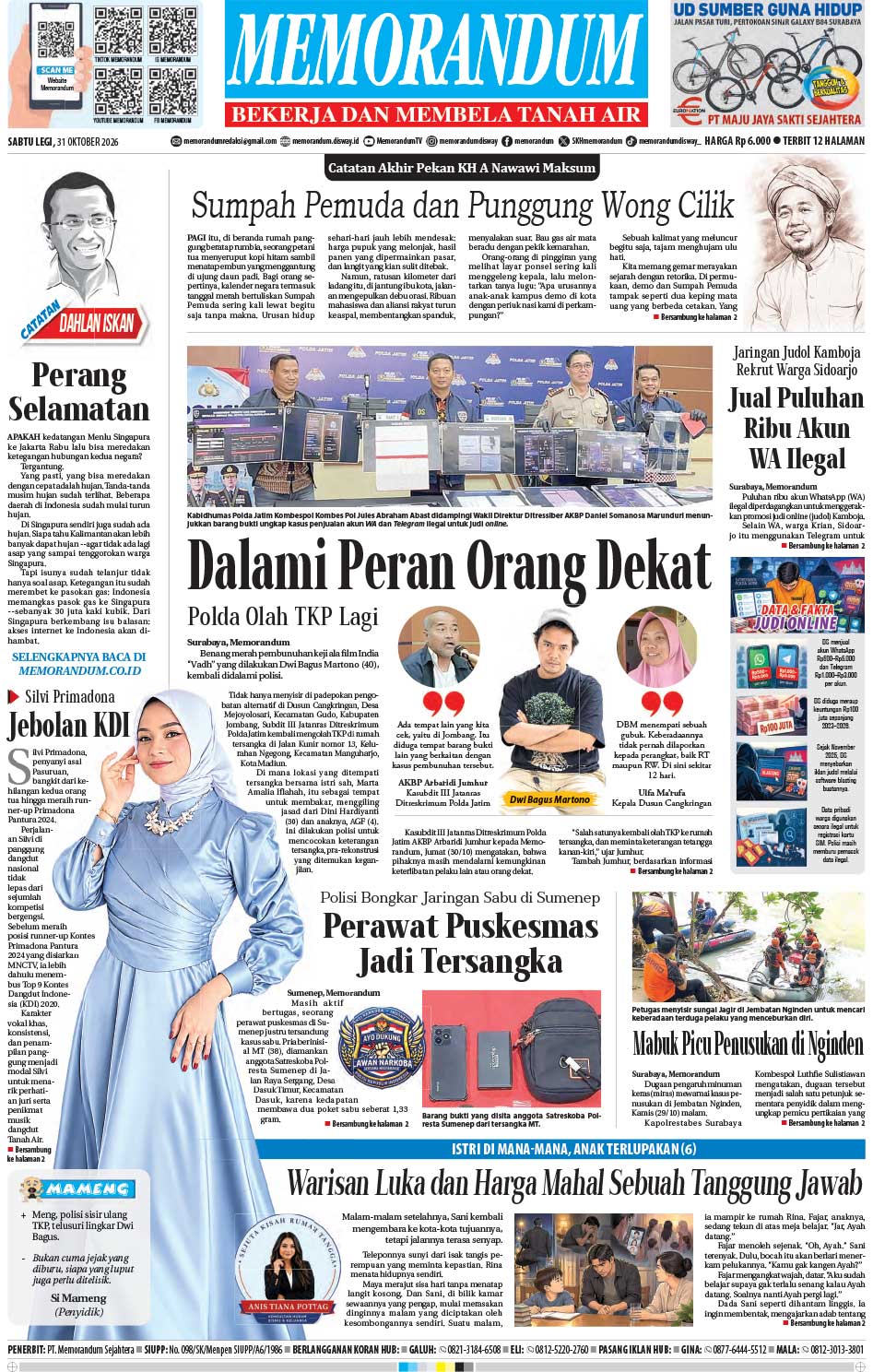 Memorandum Edisi 31 Oktober 2026