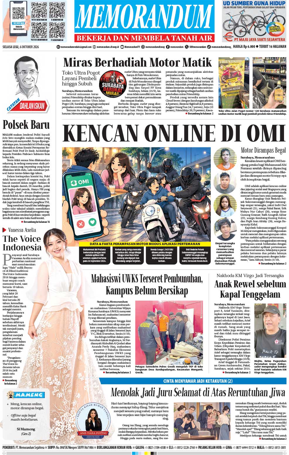 Memorandum Edisi 6 Oktober 2026