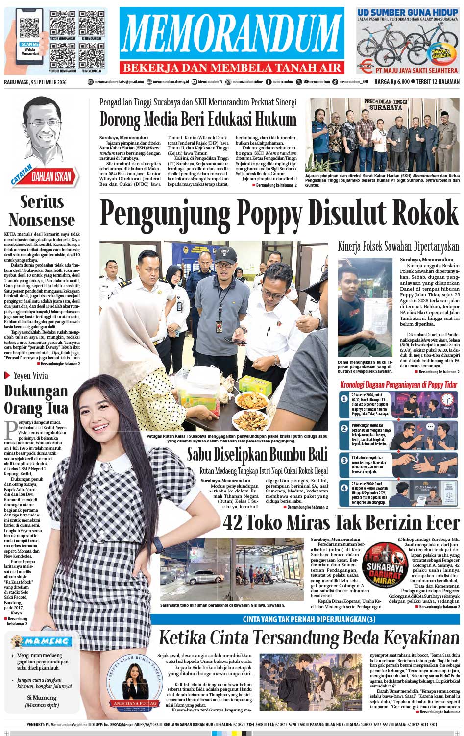 Memorandum Edisi 9 September 2026