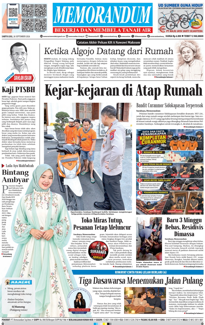 Memorandum Edisi 26 September 2026