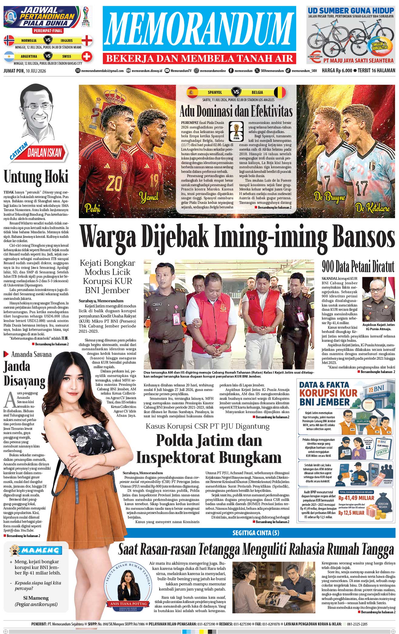 Memorandum Edisi 10 Juli 2026