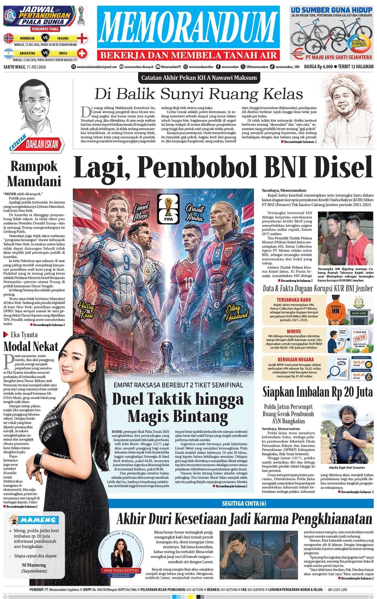 Memorandum Edisi 11 Juli 2026