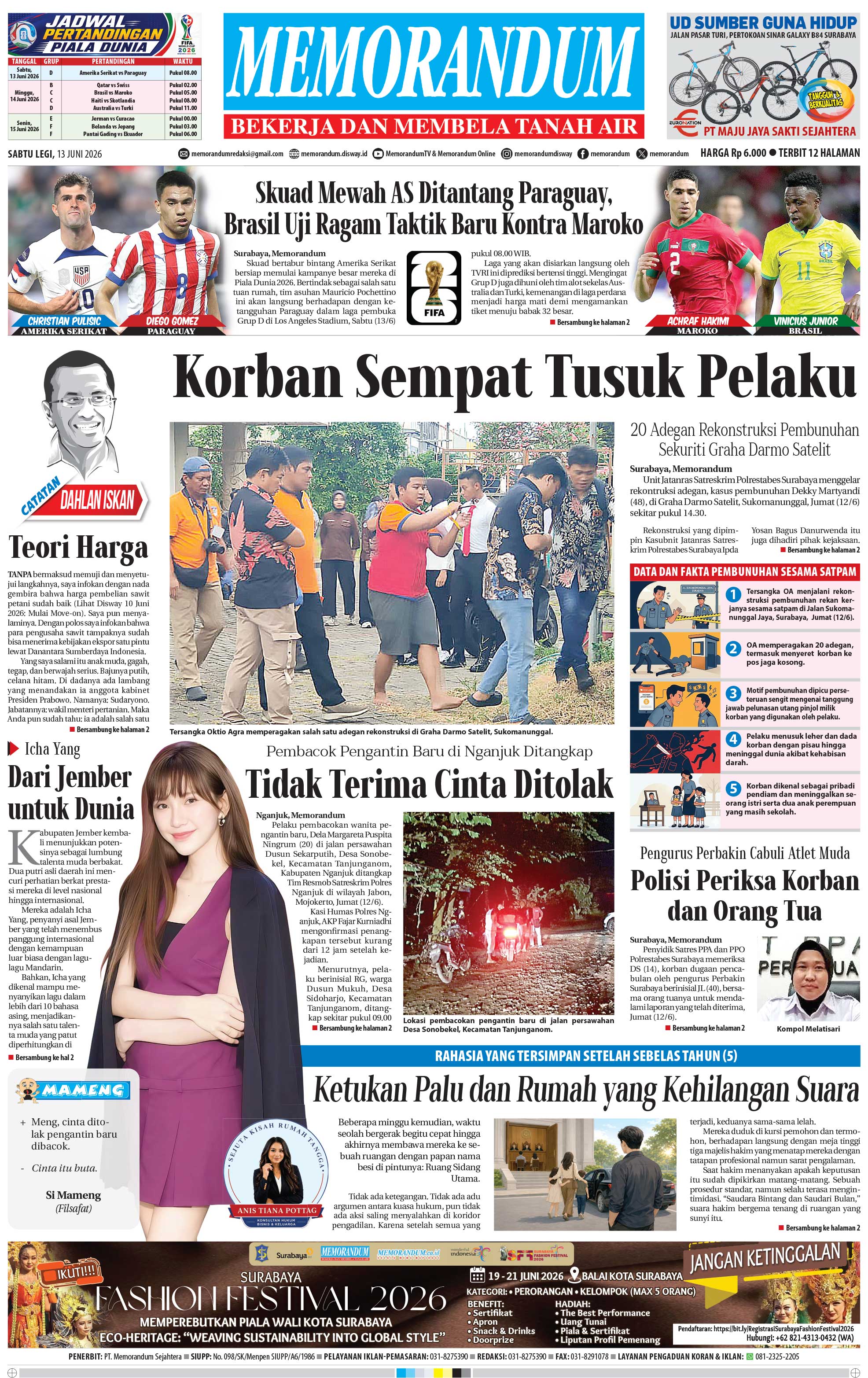 Memorandum Edisi 13 Juni 2026
