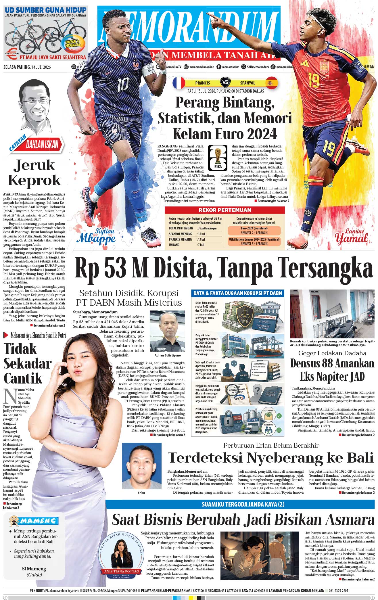 Memorandum Edisi 14 Juli 2026