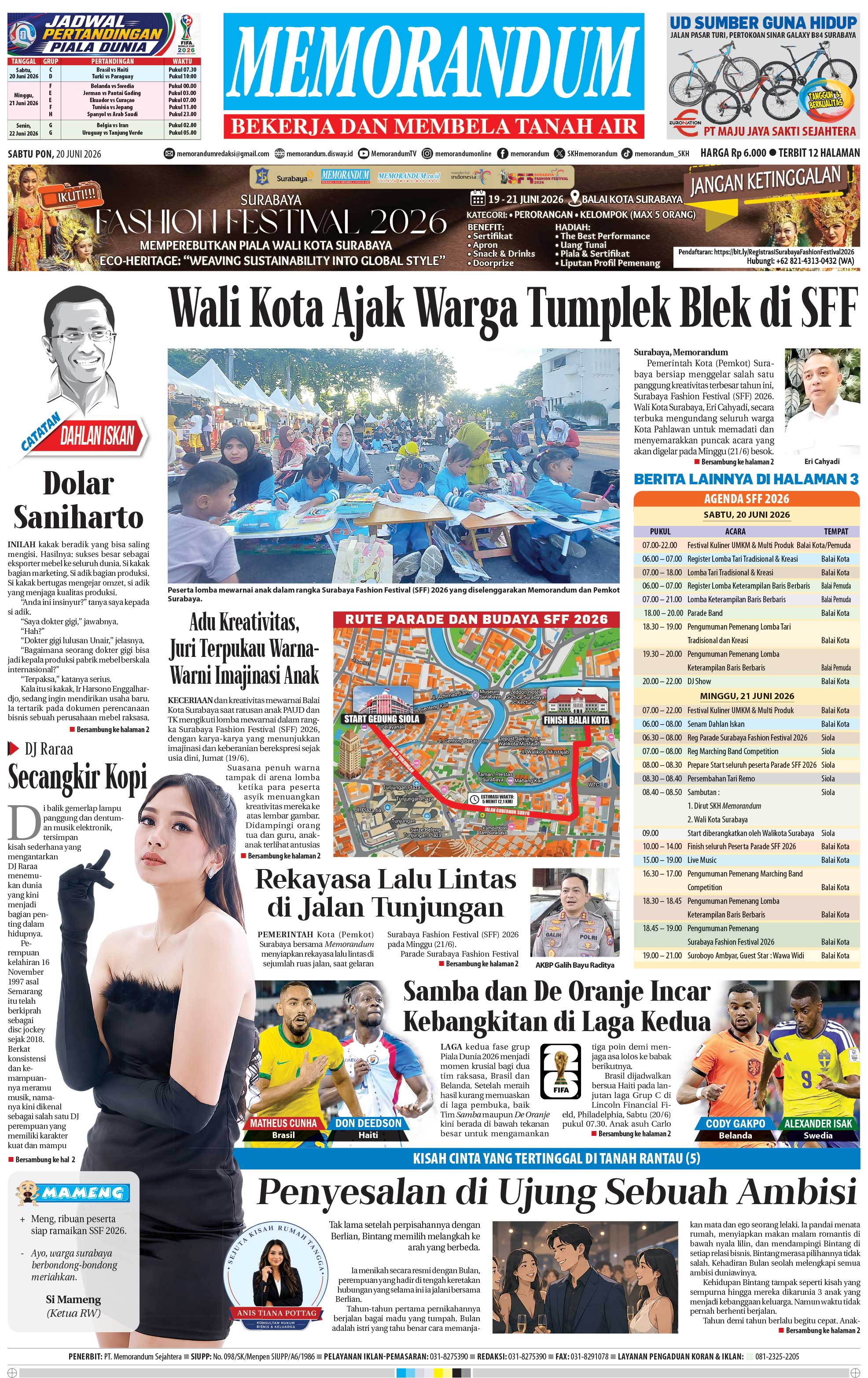 Memorandum Edisi 20 Juni 2026
