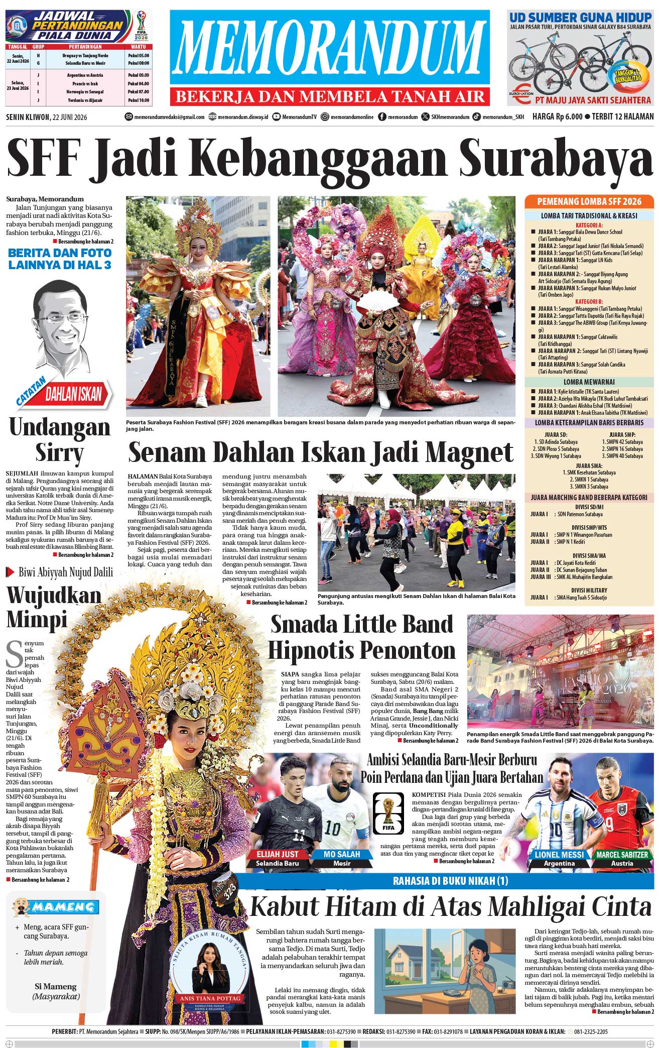 Memorandum Edisi 22 Juni 2026