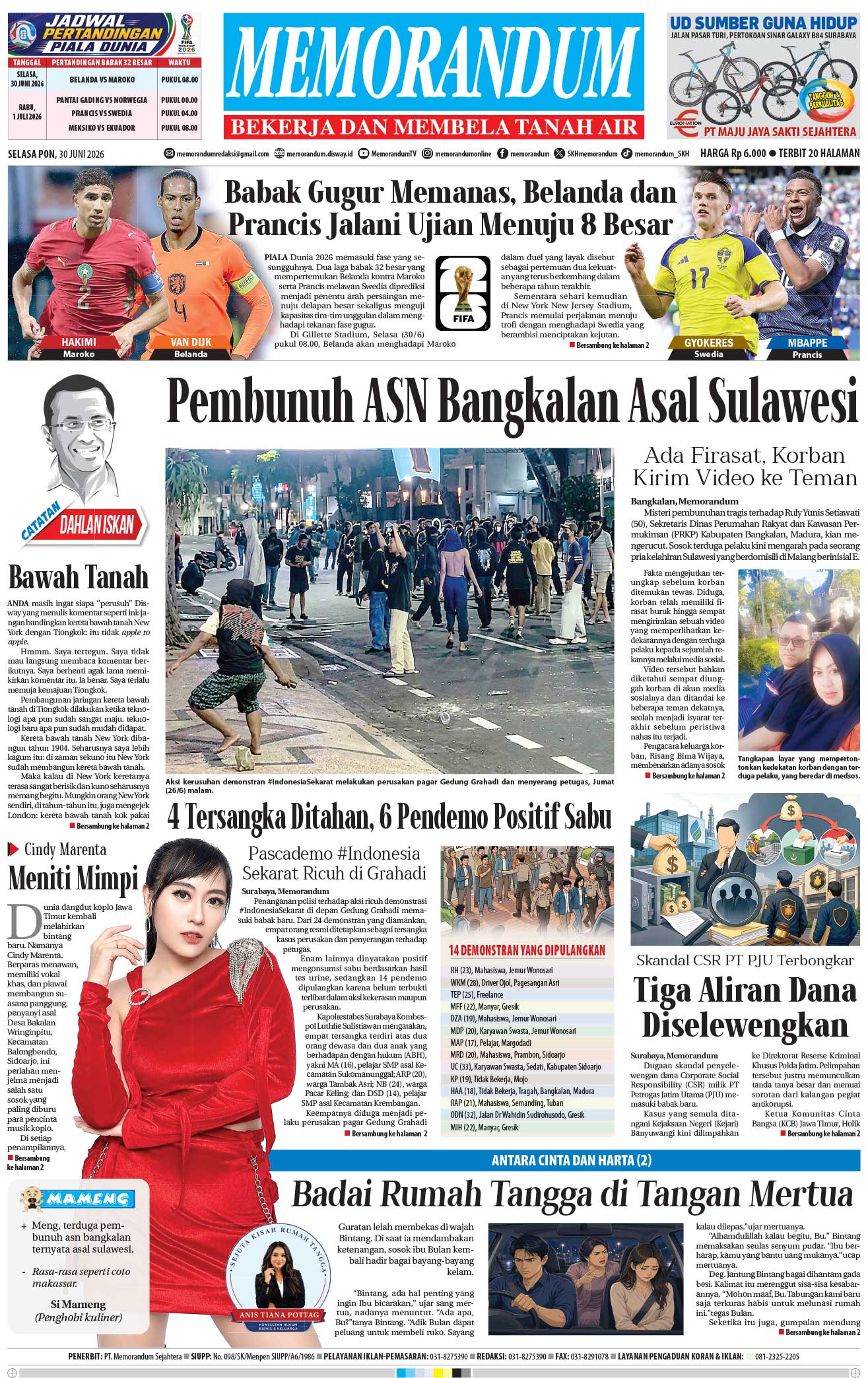 Memorandum Edisi 30 Juni 2026