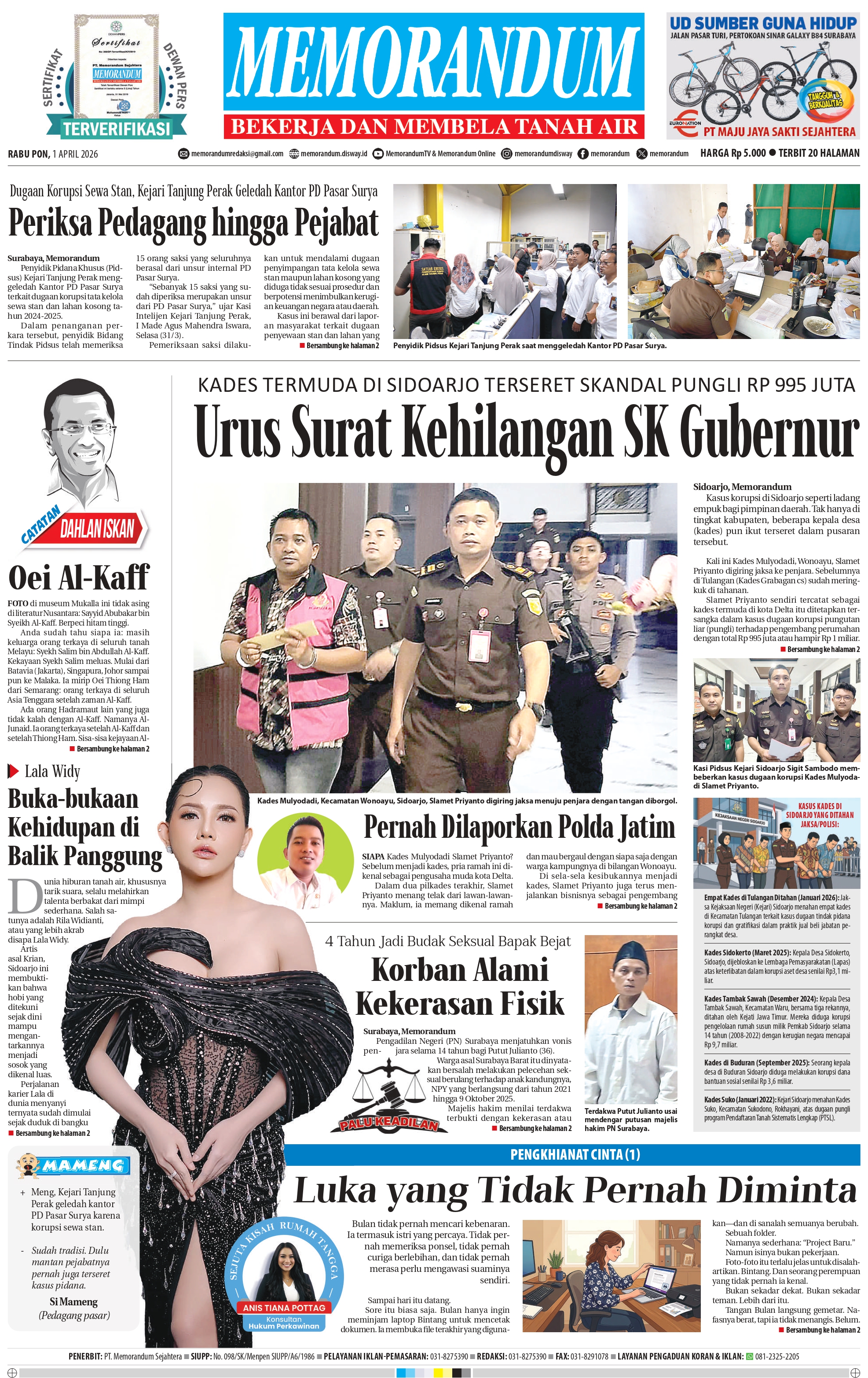 Memorandum Edisi 1 April 2026