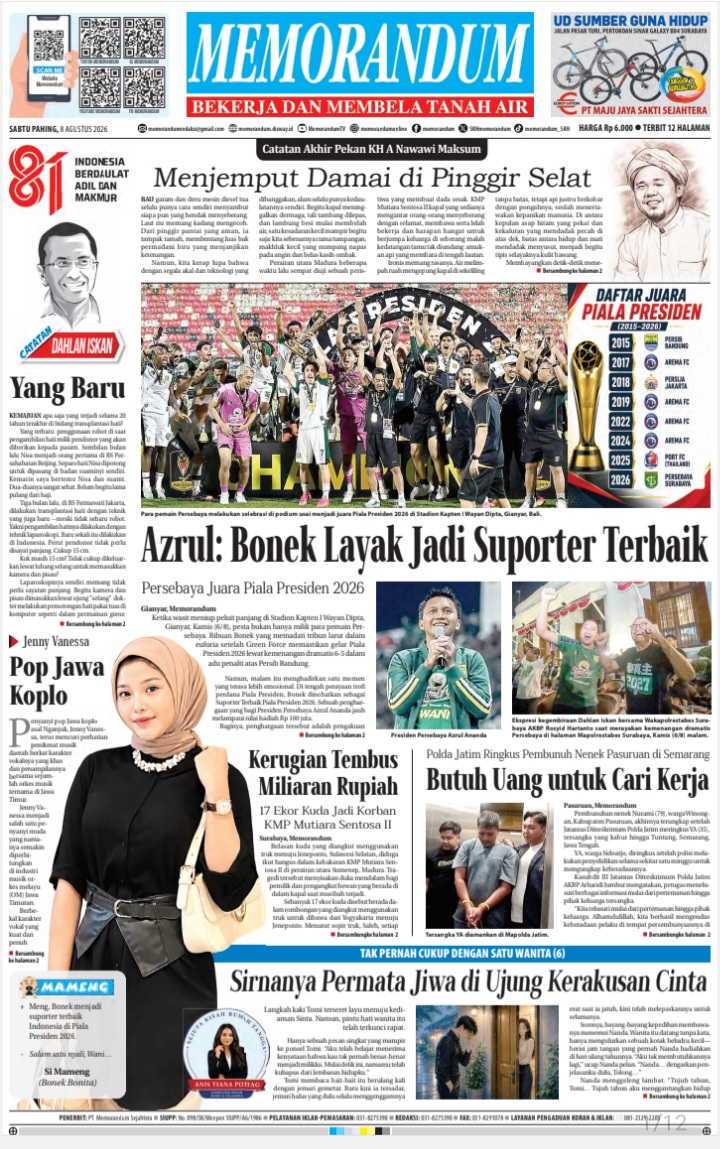 Memorandum Edisi 8 Agustus 2026