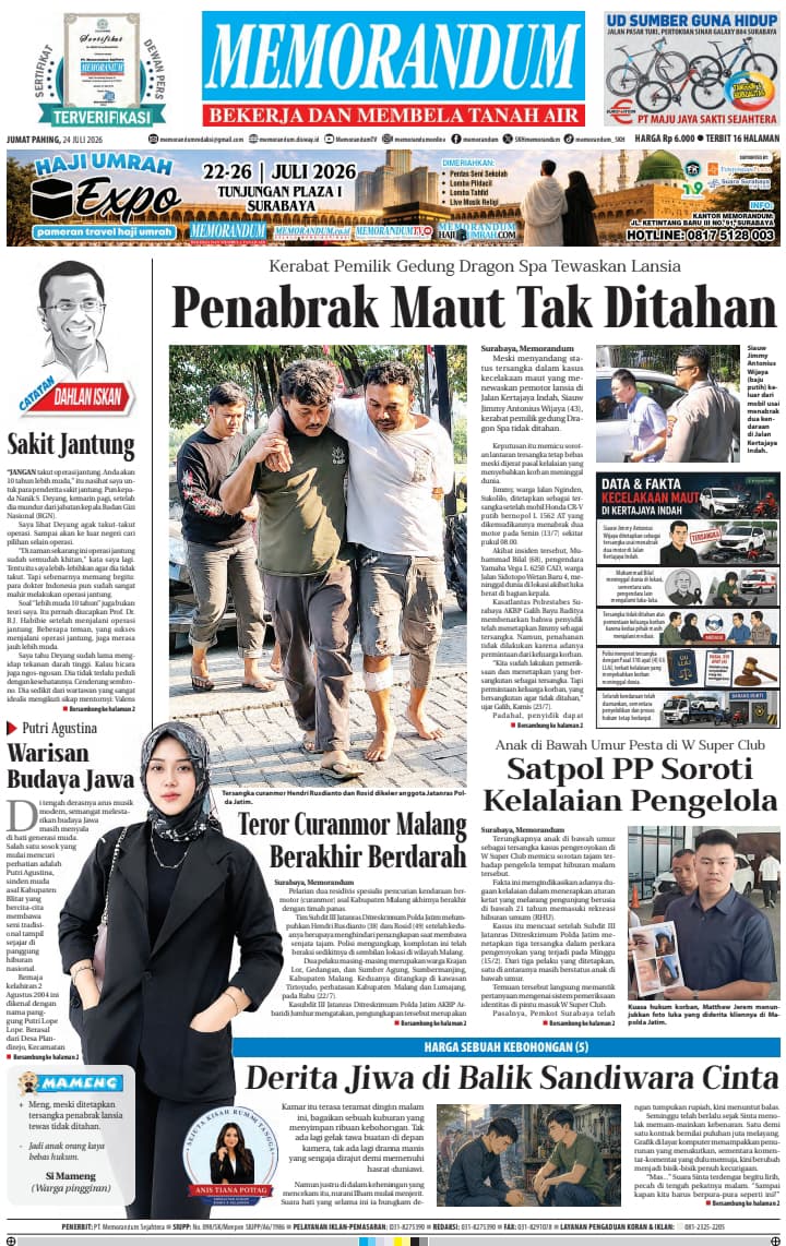 Memorandum Edisi 24 Juli 2026