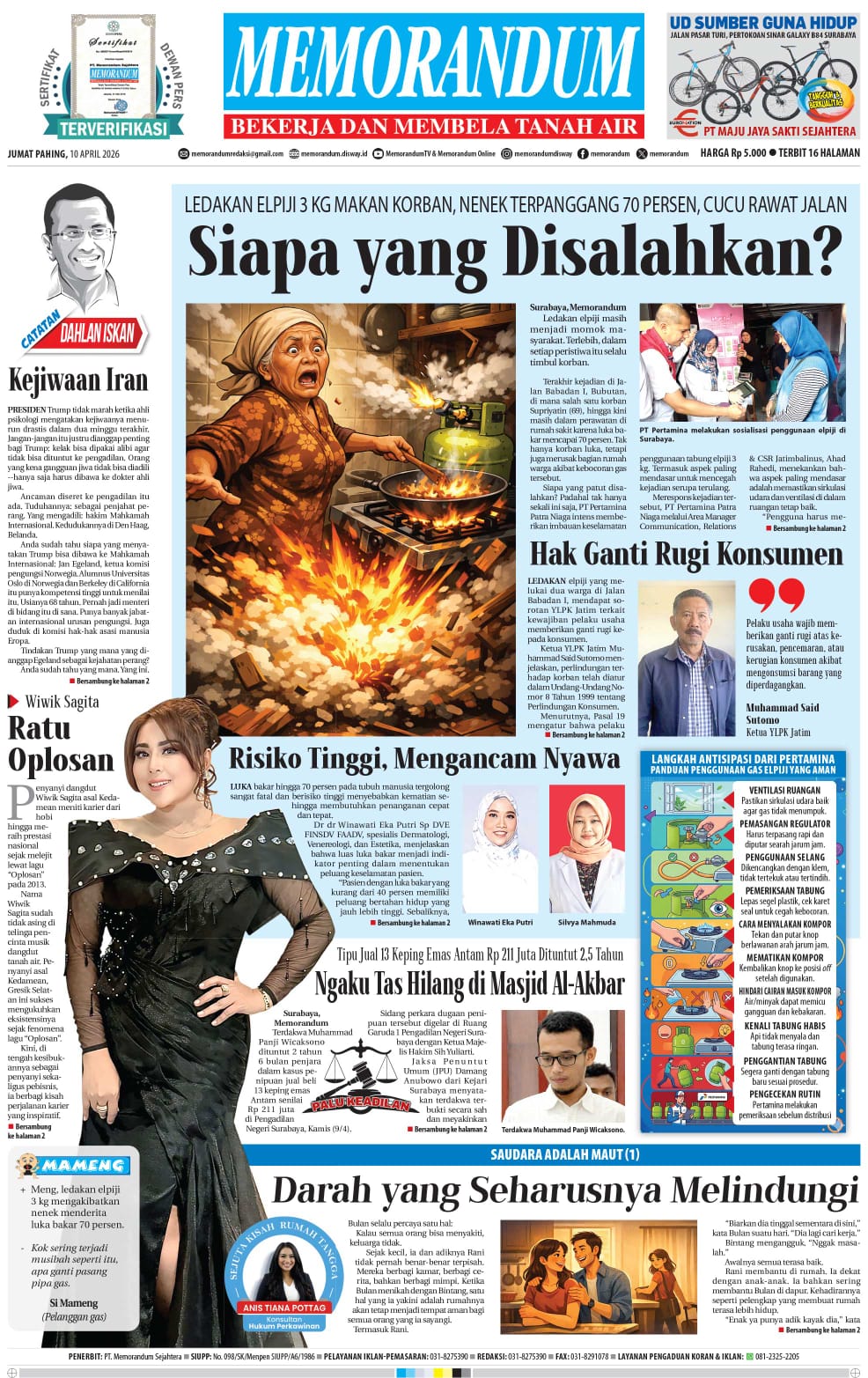 Memorandum Edisi 10 April 2026