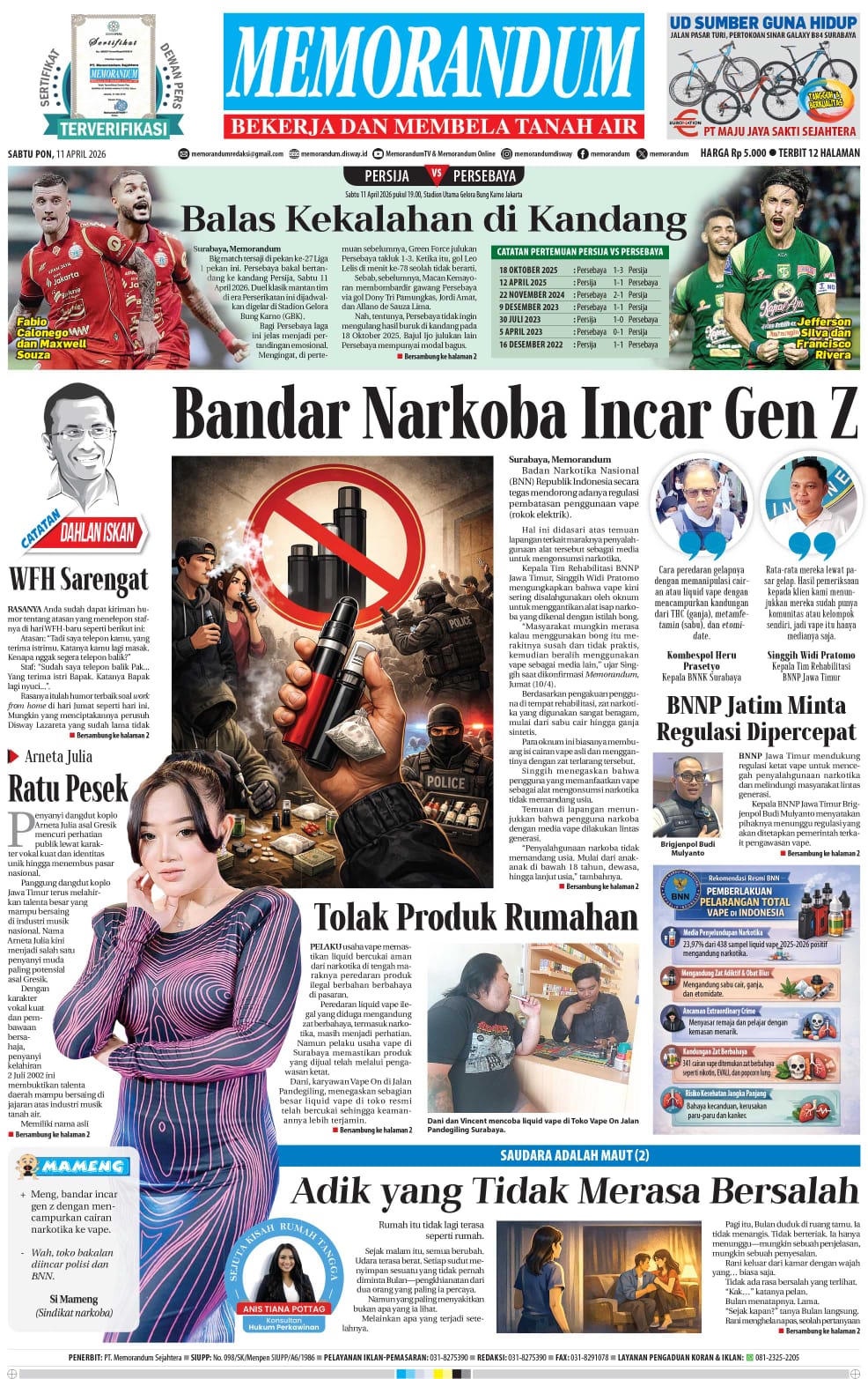 Memorandum Edisi 11 April 2026