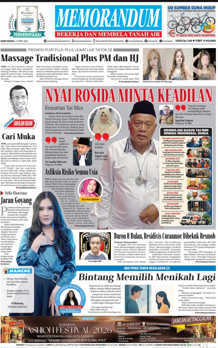 Memorandum Edisi 15 April 2026