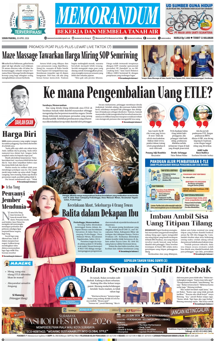 Memorandum Edisi 20 April 2026