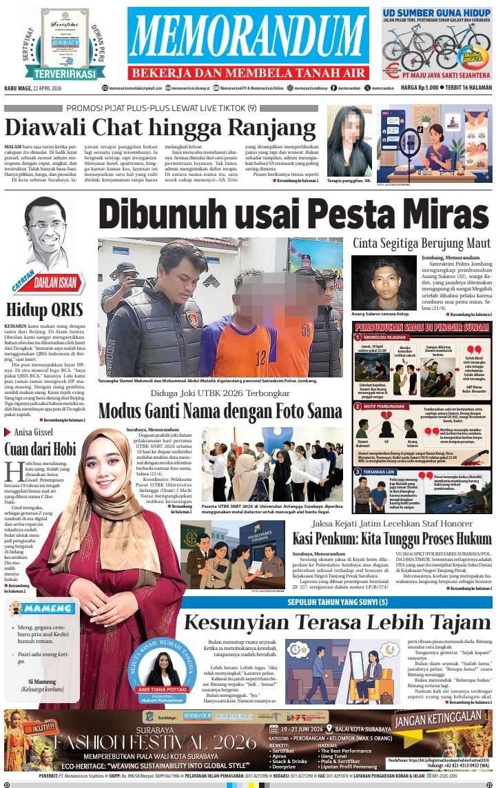 Memorandum Edisi 22 April 2026