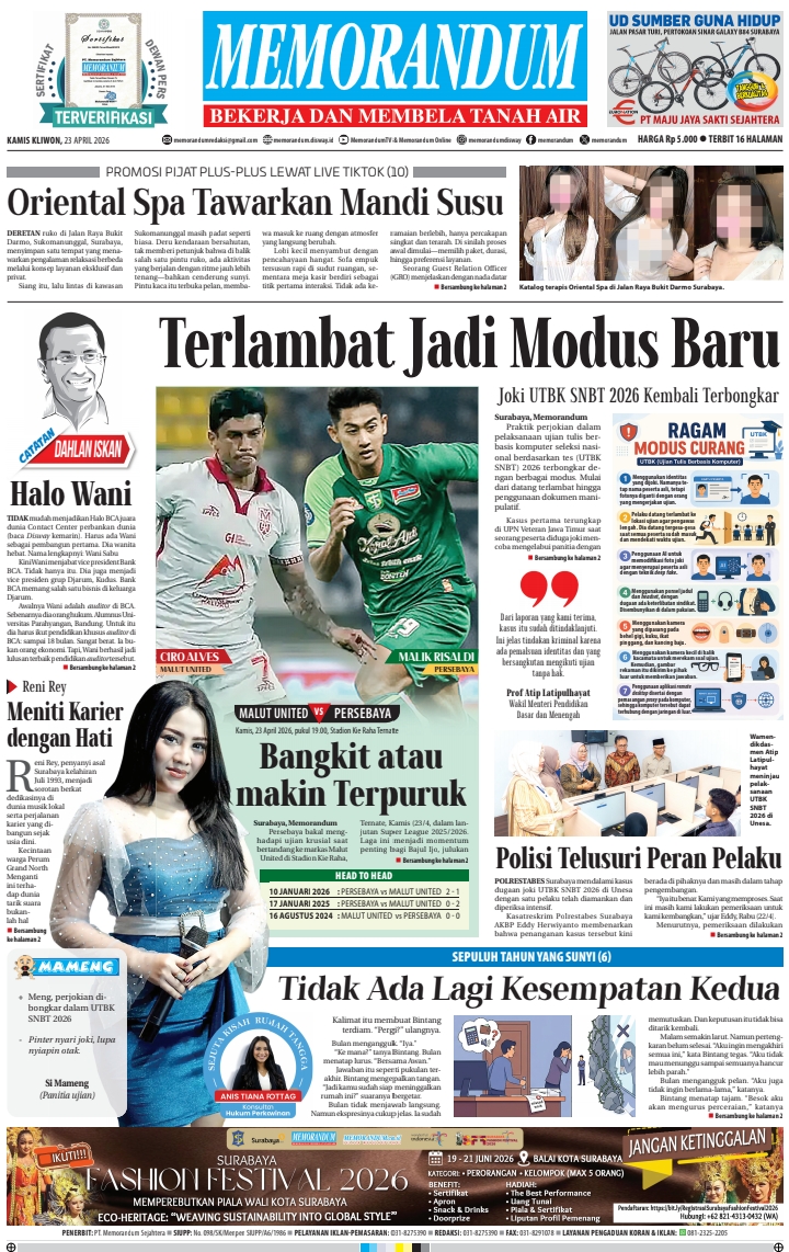 Memorandum Edisi 23 April 2026