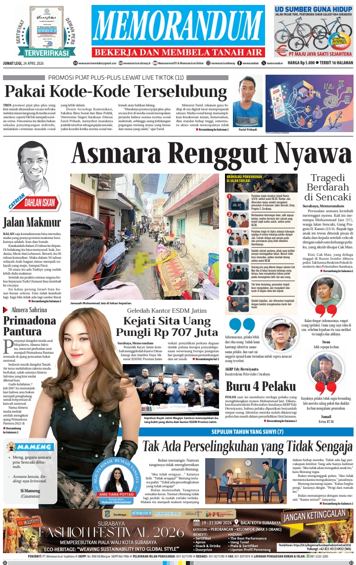 Memorandum Edisi 24 April 2026