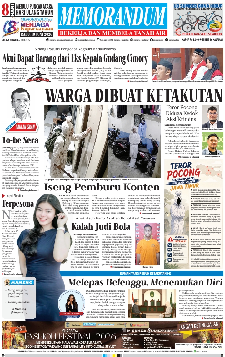 Memorandum Edisi 2 Juni 2026
