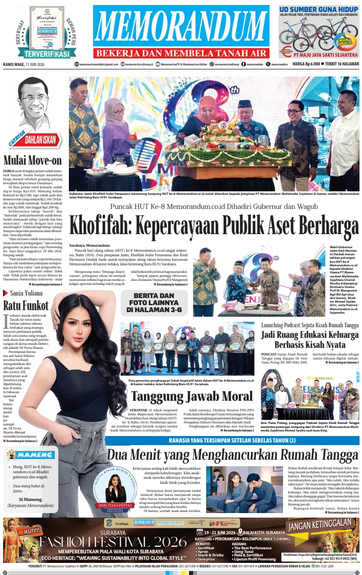 Memorandum Edisi 11 Mei 2026