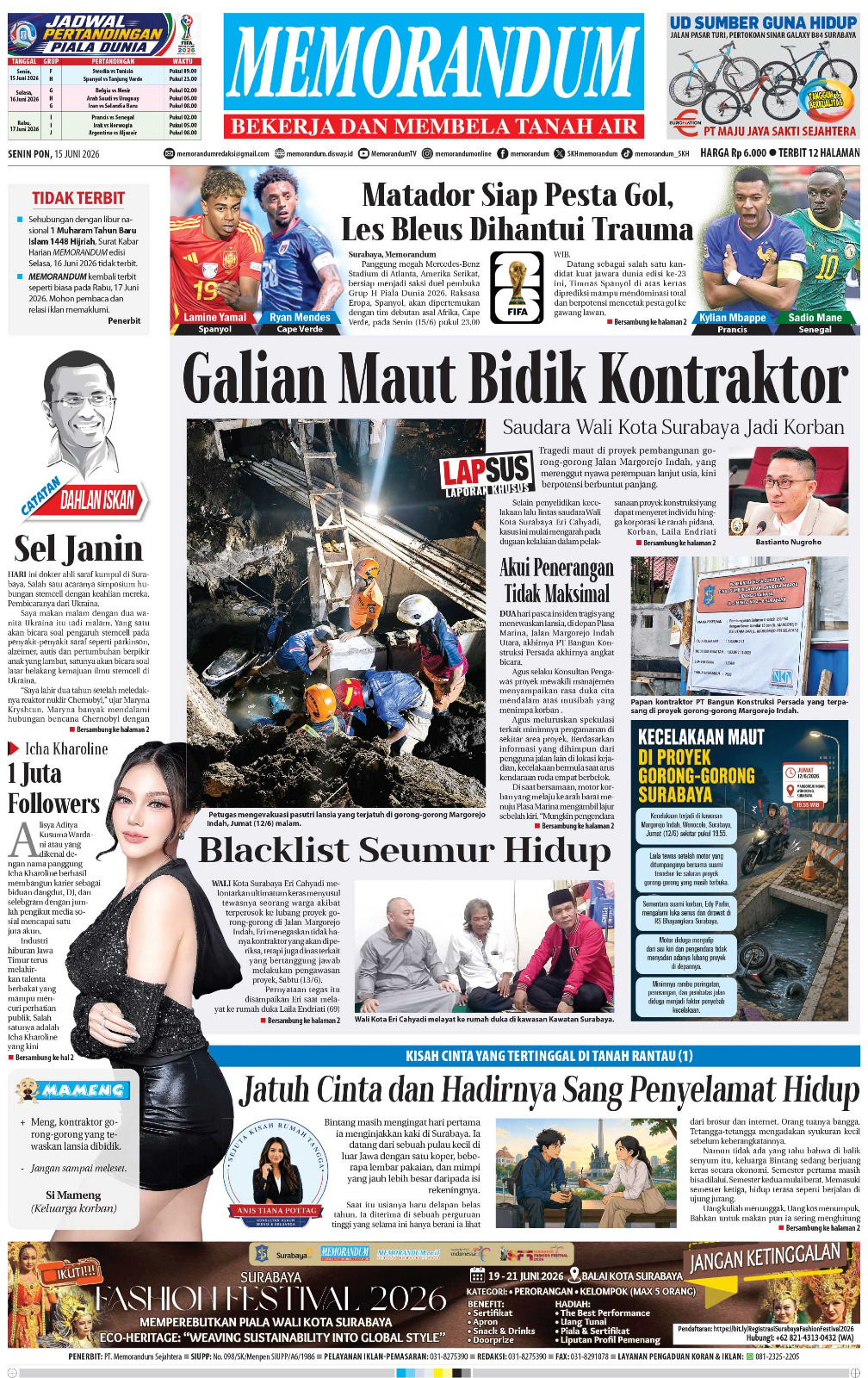 Memorandum Edisi 15 Juni 2026