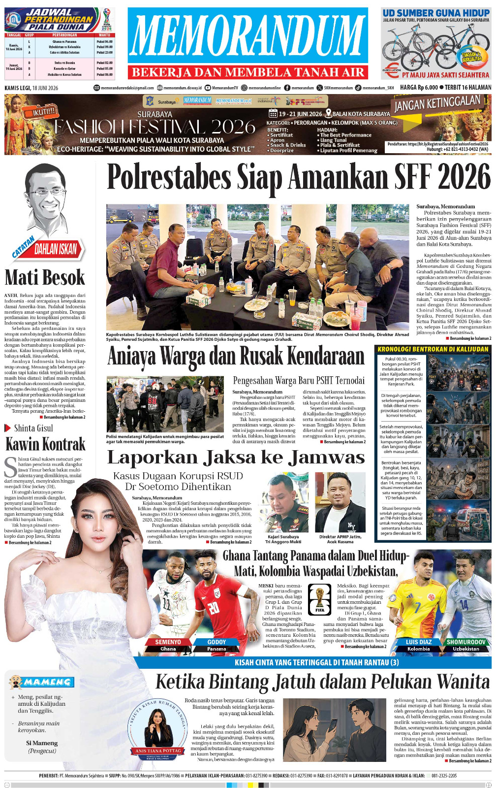 	Memorandum Edisi 18 Juni 2026