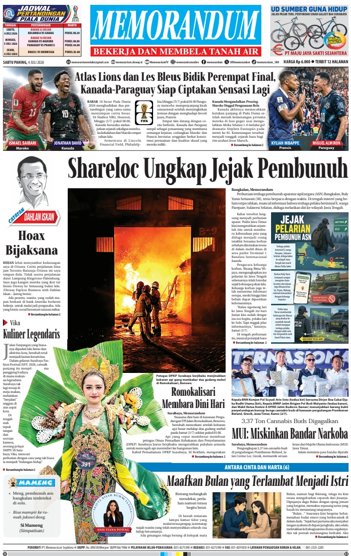 Memorandum Edisi 4 Juli 2026